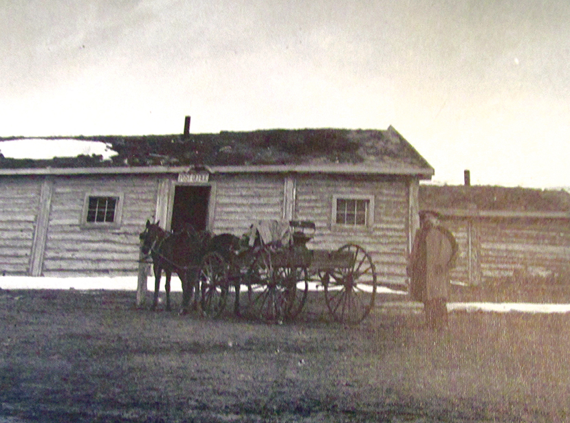 Bartlett outside his trading post at Wounded Knee circa 1890.